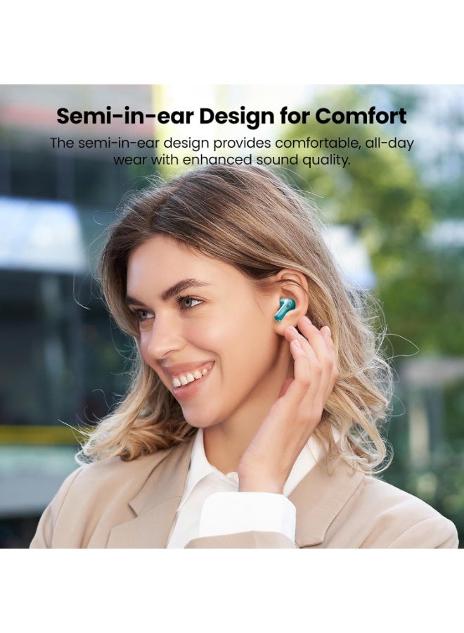 TOZO T20 Wireless Earbuds Bluetooth Headphones 48.5 Hrs Playtime with LED Digital Display, IPX8 Waterproof, Dual Mic Call Noise Cancelling 10mm Broad Range Speakers with Wireless Charging Case Blue - Image 3