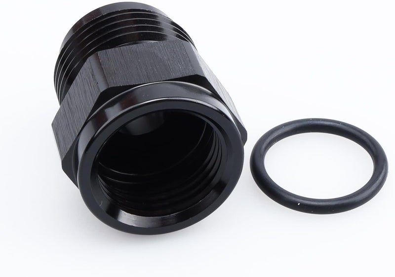 AC PERFORMANCE Black Anodized Aluminum Female to Male expander AN8 to AN10 Expander adaptor Female JIC -8 AN to Male -10 AN Flare Thread Hose Expander - Image 4