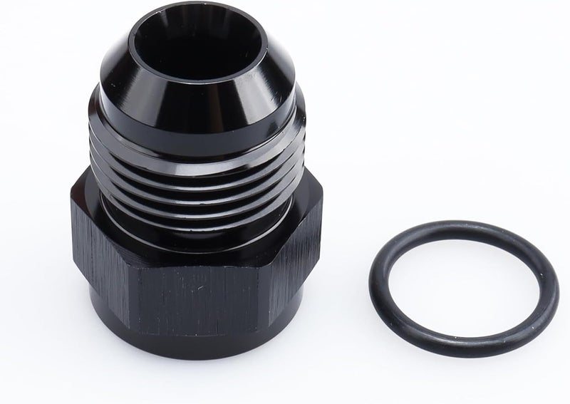 AC PERFORMANCE Black Anodized Aluminum Female to Male expander AN8 to AN10 Expander adaptor Female JIC -8 AN to Male -10 AN Flare Thread Hose Expander - Image 2