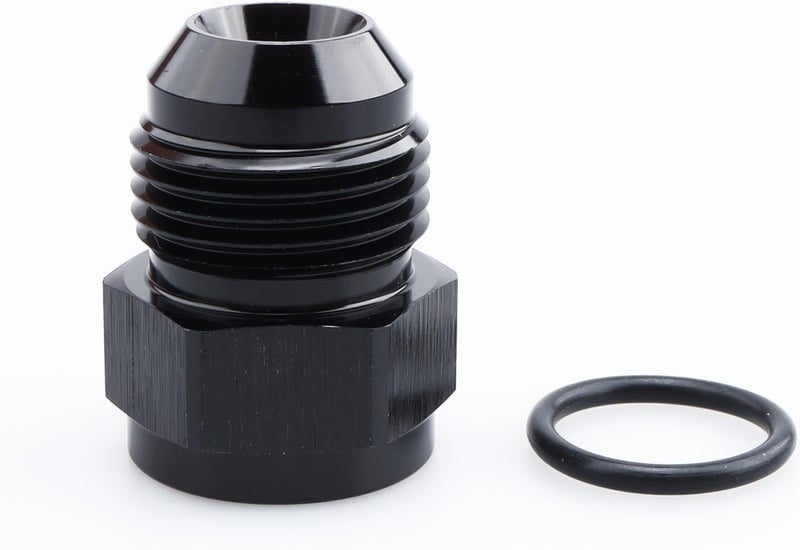 AC PERFORMANCE Black Anodized Aluminum Female to Male expander AN8 to AN10 Expander adaptor Female JIC -8 AN to Male -10 AN Flare Thread Hose Expander - Image 1
