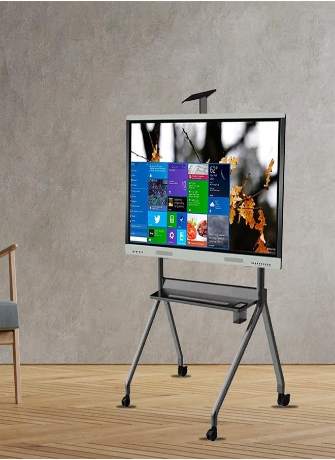 Skill Tech DG 115B FS Mobile TV Stand for 42–86 Inch Screens, VESA 900x600mm, Max Load 80kg – Rolling TV Stand with Adjustable Height  Black  - Image 3