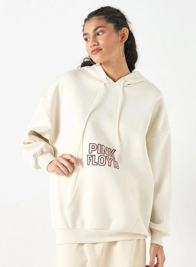 SP Characters Pink Floyd Print Hoodie with Kangaroo Pocket