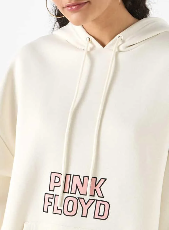 SP Characters Pink Floyd Print Hoodie with Kangaroo Pocket