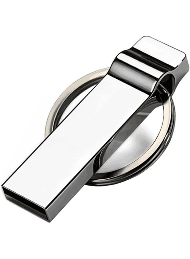 محرك أقراص فلاش USB 2.0 معدني على شكل سلسلة مفاتيح، ذاكرة متنقلة مقاومة للماء لتخزين البيانات - Image 1