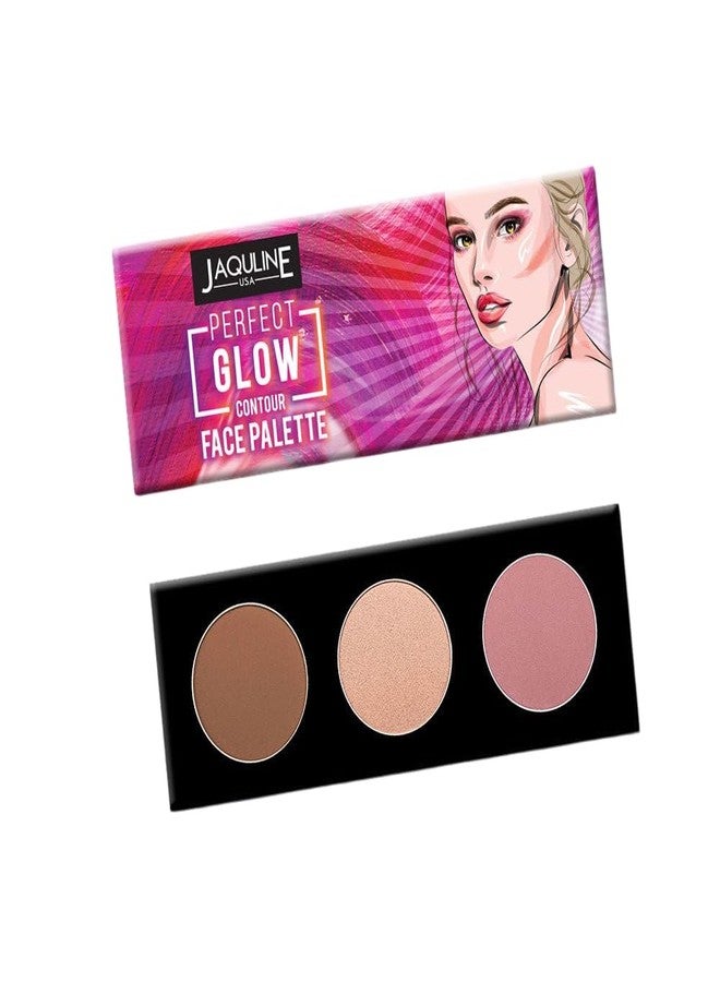 جاكلين يو أس أيه باليت تحديد الوجه "بيرفكت جلو" من جاكلين يو إس إيه | 3 في 1: برونزر، هايلايتر، وبلاشر | تركيبة غنية بالأصباغ وخفيفة الوزن | إشراقة مثالية | تغطية تدوم طويلاً وقابلة للتعديل | لون يناسب الجميع - Image 2