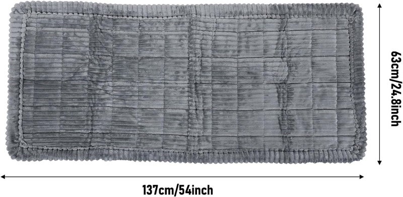Car Dog Bed Mat 24.8x54 in, Washable Soft Flannel and Cotton Pet Bed - Anti Slip Design, Comfortable Support, Universal Fit for Cars and SUVs (Grey) - Image 4