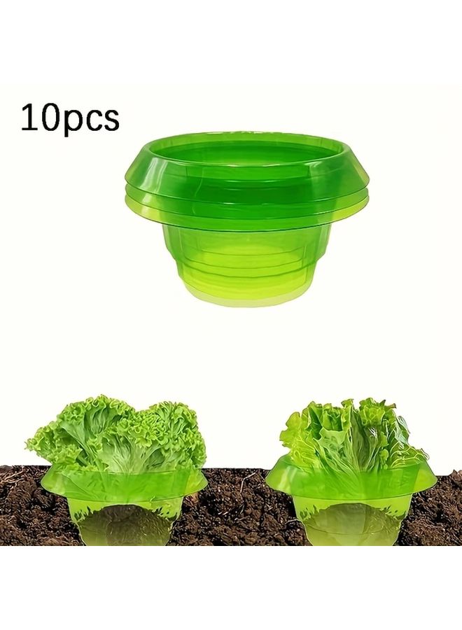10pcs Round Plant Protection Hats Plastic For Garden Lawn Care Pest Control - Image 1