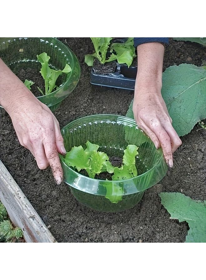 10pcs Round Plant Protection Hats Plastic For Garden Lawn Care Pest Control - Image 3