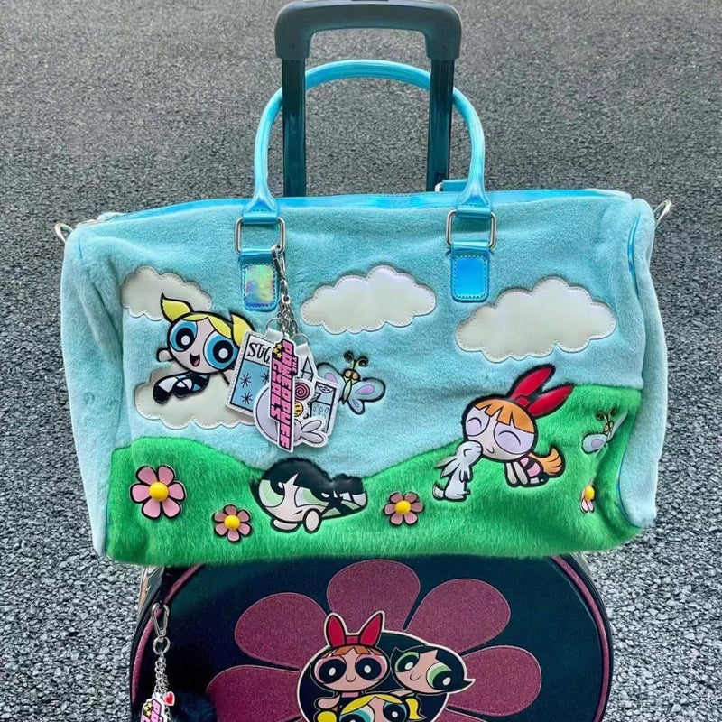 The Powerpuff Girls Cartoon Plush Tote Bag - Image 1