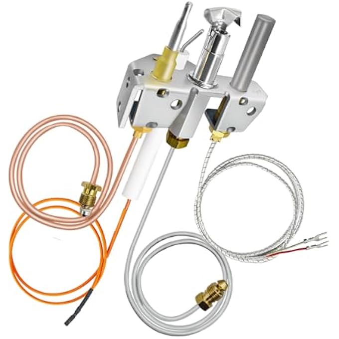 4021-733 PROPANE GAS FIREPLACE PILOT ASSEMBLY FOR HEATILATOR, HEAT-N-GLO AND QUADRAFIRE FIREPLACES AND STOVES, 25661 LP GAS PILOT ASSEMBLY WITH THERMOCOUPLE, THERMOPILE, PILOT TUBE - Image 1