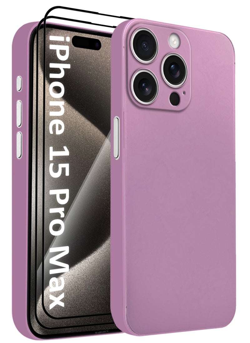 CATANES (for iPhone 15 Pro Max) 3Packs Case Cover Air Skin Series Back Cover Sturdy Durable Thin Case Drop Protection Cover - Transparent Pink  - Image 1
