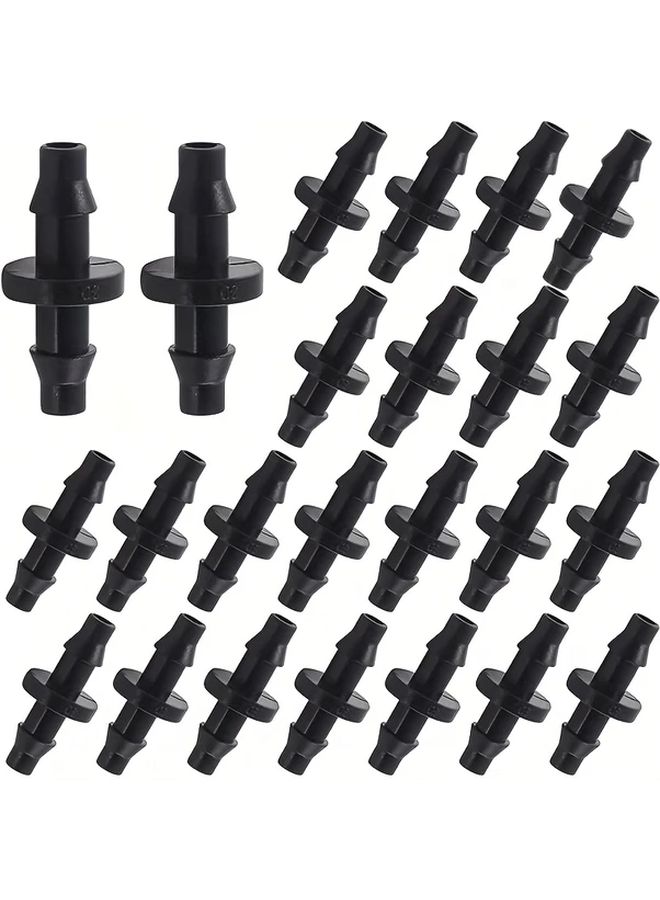 50pcs 1 4 Inch Drip Irrigation Barbed Straight Coupling Connector Fittings For 4 7mm Tube - Image 1