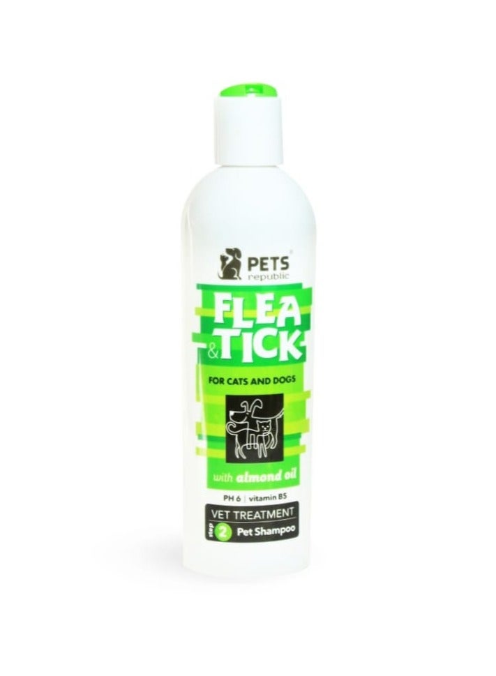 Pets Republic Flea & Tick Shampoo Almond Oil for Cats & Dogs 500 ml