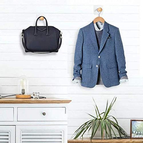 Gopendra Adhesive Wooden Wall Hook Hanger | Hanging for Hats, Caps, Jackets, Coat, Bathrobe, Bath Towel, Keys and Kitchen Utensils (8pcs) - Image 5