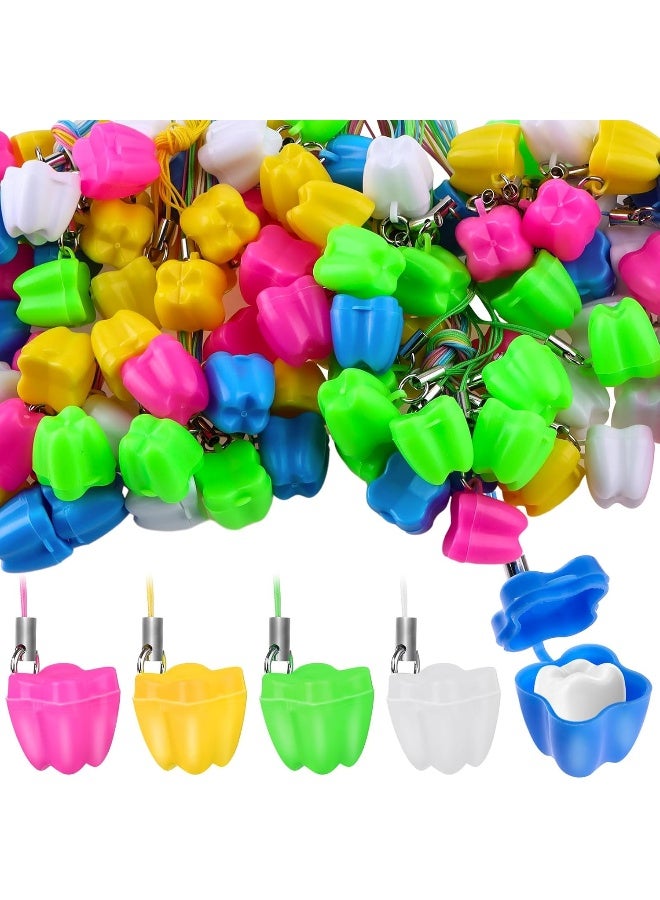 Haomian 150-Piece Tooth Saver Necklaces, Little Box for Lost Teeth, Milk Teeth Storage Cases for Children, Tooth Fairy Bag, School Classroom Party Supply - Image 1