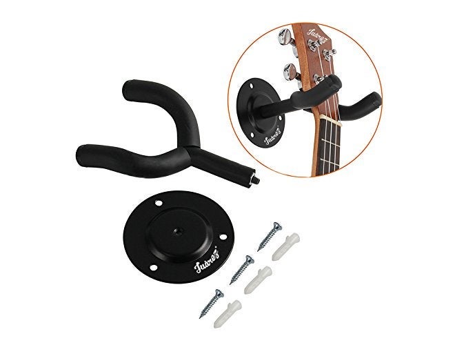 Juarez Juârez JRZ100 Guitar Wall Hanger/Mount/Holder/Hook/Stand/Rack for Acoustic/Electric/Bass Guitars, with Fittings/Accessories, Black - Image 2