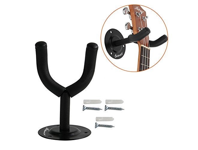 Juarez Juârez JRZ100 Guitar Wall Hanger/Mount/Holder/Hook/Stand/Rack for Acoustic/Electric/Bass Guitars, with Fittings/Accessories, Black - Image 4