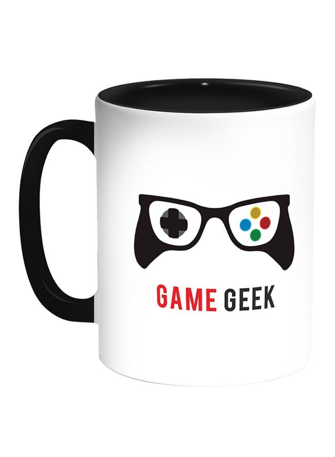RKN Game Geek Printed Coffee Mug White/Black 11ounce - Image 1