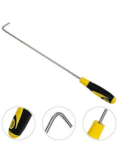 Generic 30cmRoller Shutter Hook Manhole Cover Lifter Household Shutter Door Hook Rubber Handle Hook Home Manhole Cover Hook Steel Manhole Cover Roller Shutter Door Hook Sliding Door Lifter  - Image 3