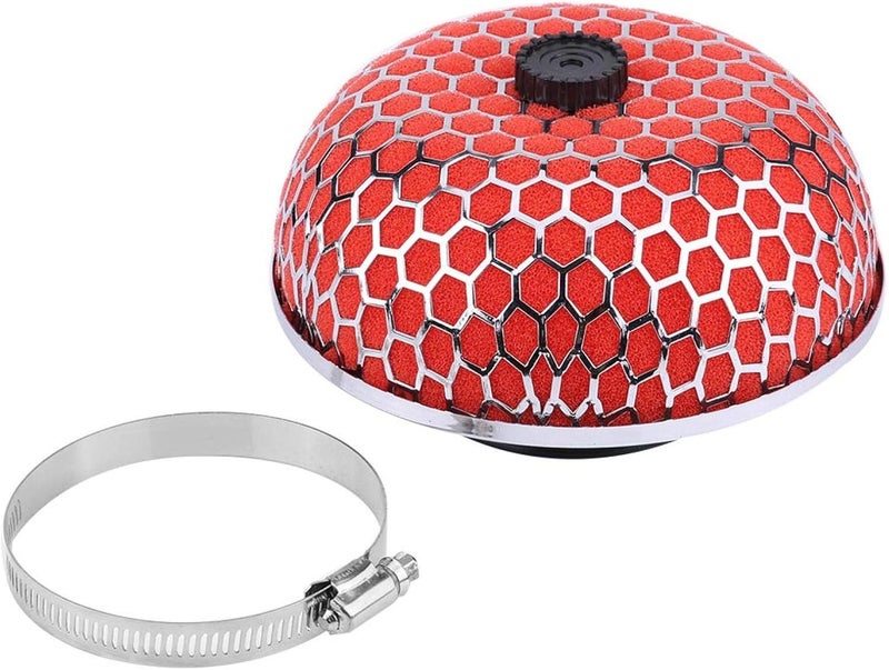 klarako High Flow Car Air Filter, Universal High Flow Foam Mushroom Design Air Intake Filter, Intake Air Intake Filter Cleaner(Red) - Image 1