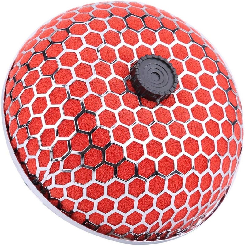 klarako High Flow Car Air Filter, Universal High Flow Foam Mushroom Design Air Intake Filter, Intake Air Intake Filter Cleaner(Red) - Image 2