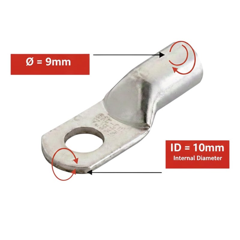 4pcs 50-10 Gauge Tinned Copper Ferrule Terminals High Quality Electrical Connectors Rust Resistant - Image 2