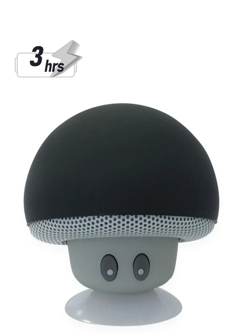AROAQ Portable Bluetooth Speaker, High Quality Wireless Mushroom Speaker With Built In Microphone, Noise Cancelation Subwoofer With Suction Cup, Phone USB Speaker For Cycling Picnic Outdoor, (1pc, Black) - Image 1