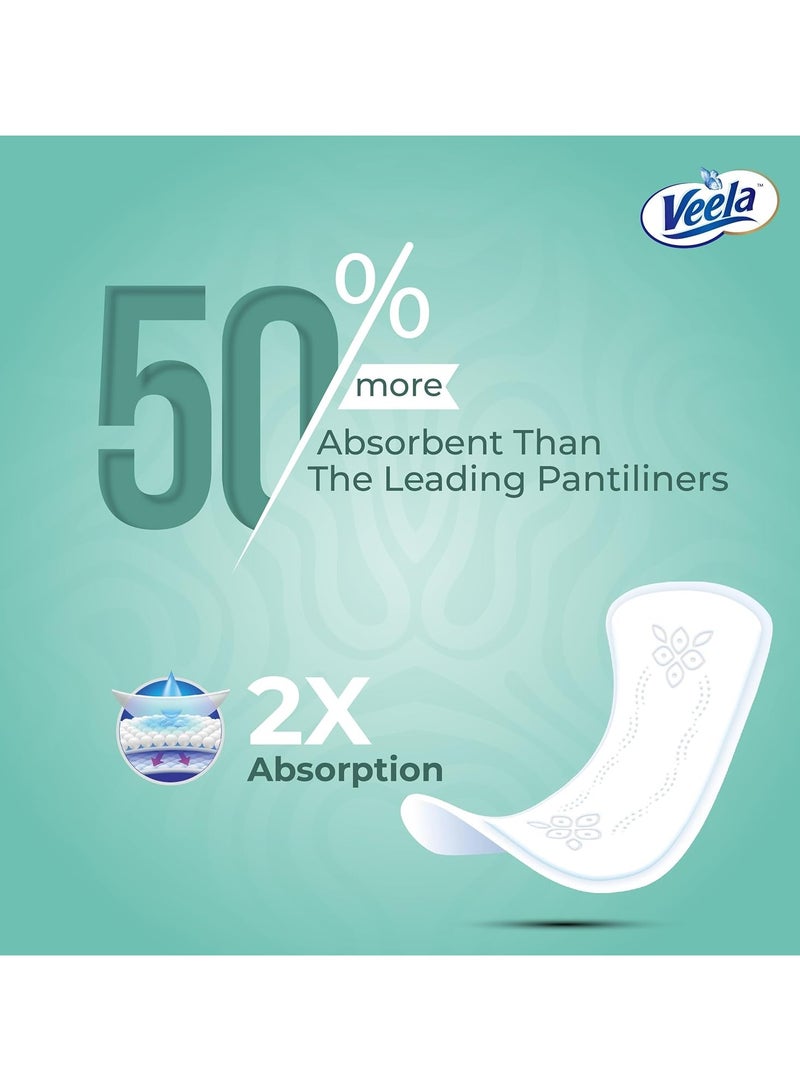 Veela Ultra Thin Pantiliners – Ultra-Light, Breathable, Leak-Proof Daily Feminine Hygiene Protection for Discreet Comfort and Freshness (Long, 50, count) - Image 4