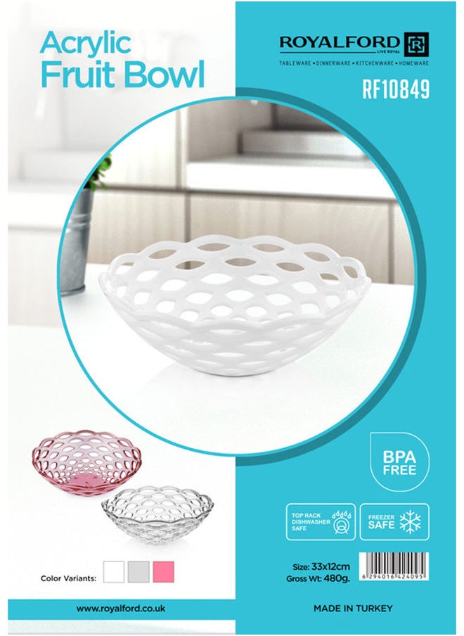 Royalford - Vintage Style Multi-Purpose Compact Storage Space Top Rack Dishwasher And Freezer Safe Also BPA Free Countertop Wire Fruit Basket - Image 1