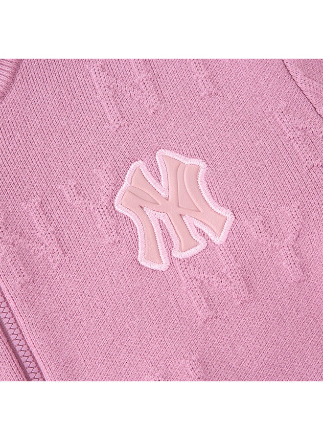 MLB Women'S Fashion Short Knitted Cardigan With 3D Subtle Pattern Monogram 25 Autumn Kcm01 - Image 5