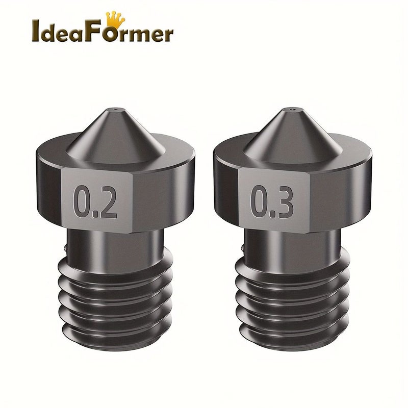 1 × 0.8 مم فوهة من الفولاذ المقوى مقاس M6 خيط 1.75 مم فوهة طابعة ثلاثية الأبعاد لـ Ender 3 هوت إند تايتان إكسترودر بروسا I3 MK3 - Image 3