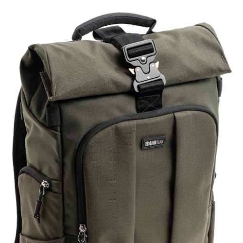 Think Tank FocusPoint 22L RollTop Camera Backpack Greenway Expandable Travel Camera Backpack with Laptop Sleeve Quick Side and Back Access Rain Cover Versatile Photography Travel Bag - Image 3