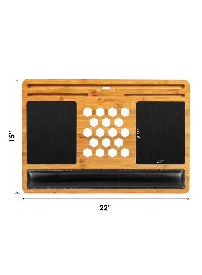 LapGear Bamboo Pro Lap Board With Wrist Rest, Mouse Pad, And Phone Holder - Natural - Fits Up To 17.3 Inch Laptops And Most Tablets - Style No. 77101 - Image 5