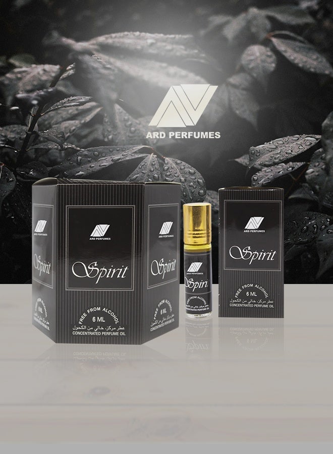 ARD PERFUMES Spirit Roll-on Perfume Oil 6ml (Pack of 6)
