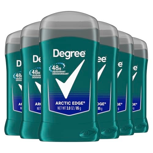 Degree Men Original Aluminum Free Deodorant for Men 48Hour Odor Protection Arctic Edge 3 Ounce Pack of 6