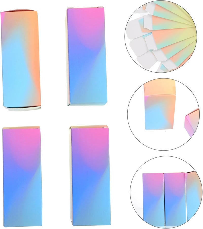 Outanaya DIY Lip Gloss Wrapping Boxes 100pcs Small Paper Lipstick Cases Dual Inserts for Custom Cosmetics Packaging - Image 2