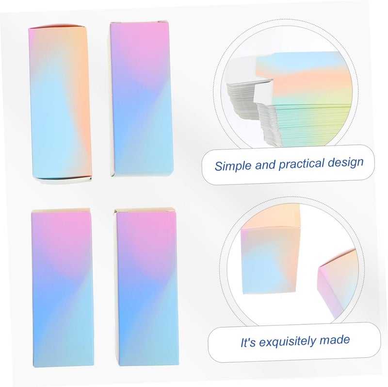 Outanaya DIY Lip Gloss Wrapping Boxes 100pcs Small Paper Lipstick Cases Dual Inserts for Custom Cosmetics Packaging - Image 5
