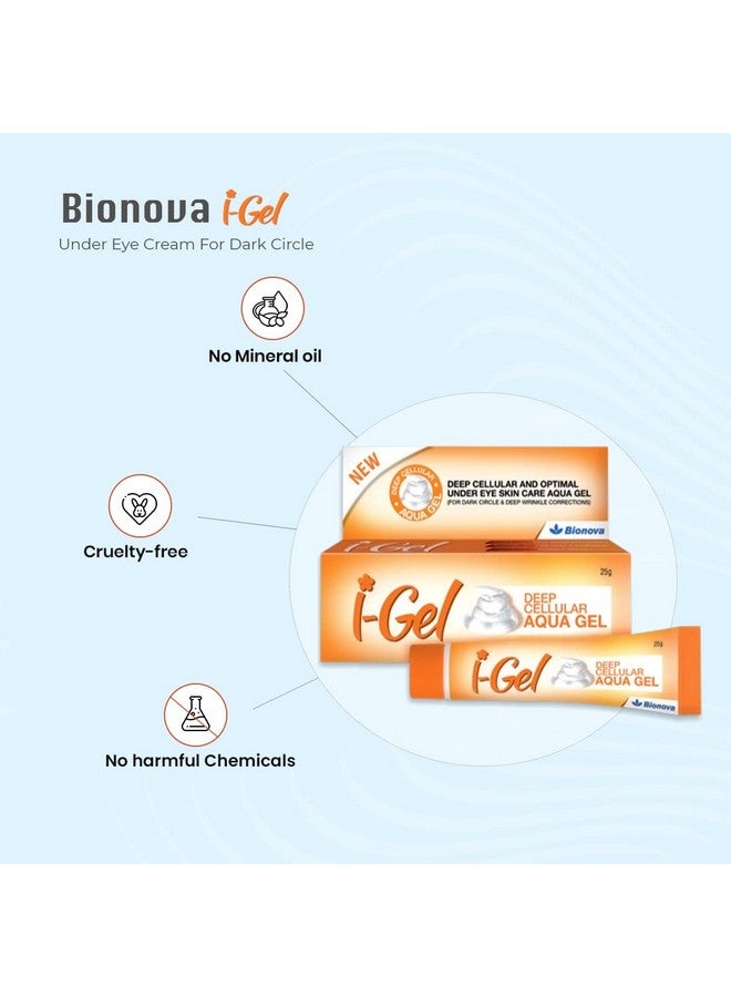 Bionova I Gel Unisex Under Eye Cream Deep Cellular And Optimal Under Eye Skin Care Aqua Gel With No Harmfull Chemicals For Removing Dark Circles Healthy Eyes Eye Bags 25 Gms - Image 4