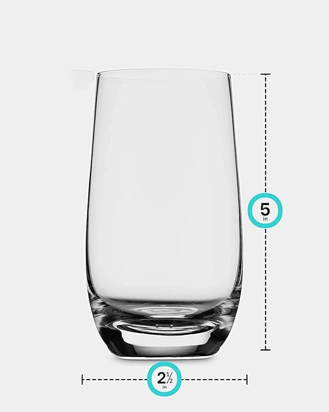 Shree Hari Steamless Plaza Clear Glass Elegant Drinking Glass for Water Wine Juice Beer Cocktails and Mixed Drinks with Reusable Ice Cube 280 ML Set of 6  - Image 5