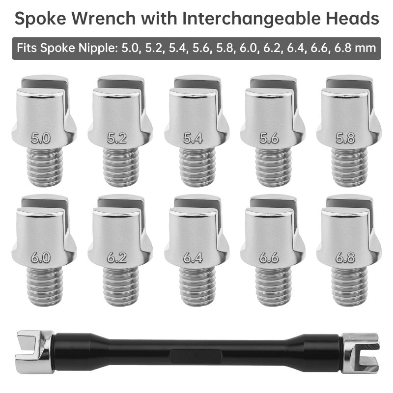 Windance Universal CNC Wheel Spoke Spanner, Motorcycle Repair Tool Kit 5.0-6.8mm Spoke Wrench Set for Most Motorbike NOT FIT ANY BICYCLE BIKE,Serviceable Hand Tools (5.0mm-6.8mm) - Image 4