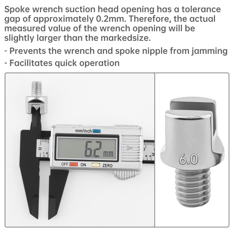 Windance Universal CNC Wheel Spoke Spanner, Motorcycle Repair Tool Kit 5.0-6.8mm Spoke Wrench Set for Most Motorbike NOT FIT ANY BICYCLE BIKE,Serviceable Hand Tools (5.0mm-6.8mm) - Image 5
