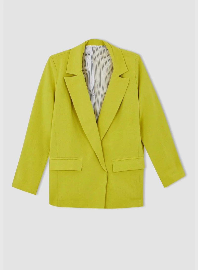 DeFacto Woman Loose Fit Blazer Collar Blazer