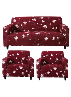 HOKIPO Stretchable Sofa Cover 5 Seater Fully Covered Universal, Wine Red Flowers (AR-4093-D11*2 + AR-4095-D11) - pzsku/ZBEECB1BA230A5BE9A2D1Z/45/_/1738306484/a57d4257-cdd5-4f42-98e8-f2865a6b6a91