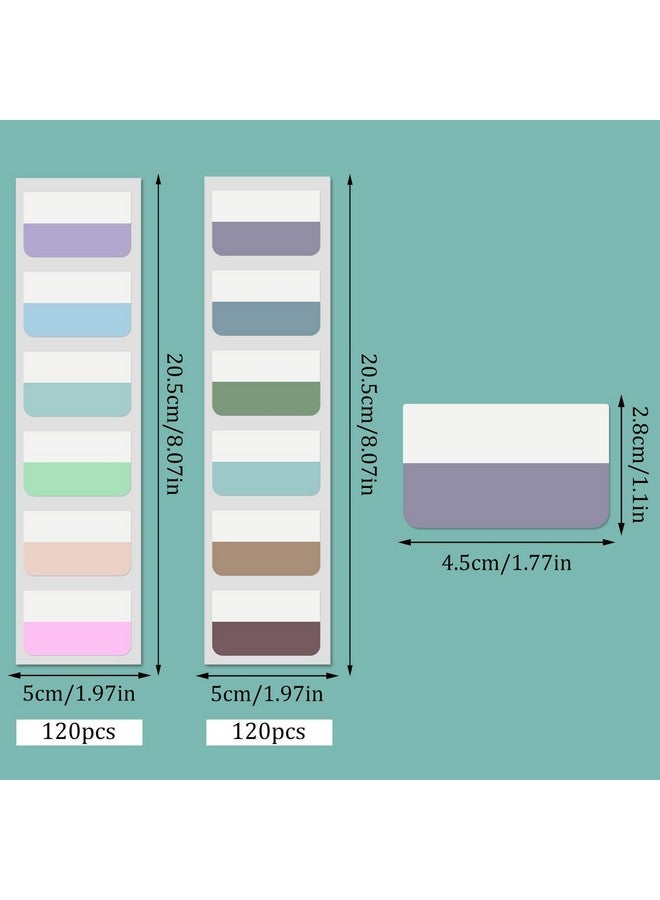 Prudiut 240 Pcs Sticky Index Tabs Colored Book Sticky Tabs For Notebooks Repositionable Page Tabs For Notebooks File Classification12 Colors(1.8×1 Inch) - Image 2