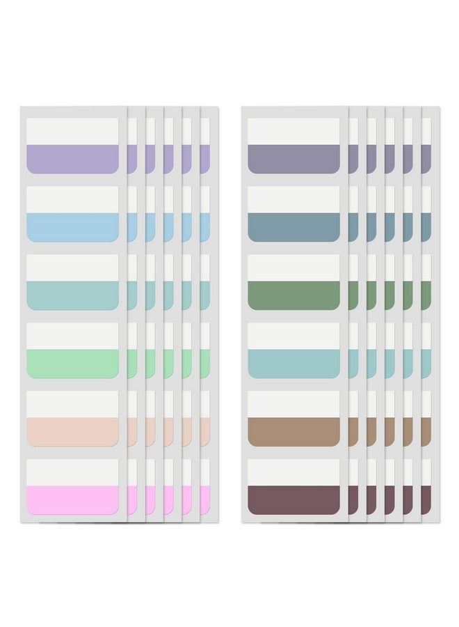Prudiut 240 Pcs Sticky Index Tabs Colored Book Sticky Tabs For Notebooks Repositionable Page Tabs For Notebooks File Classification12 Colors(1.8×1 Inch) - Image 1