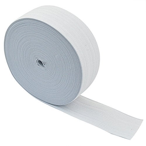 Jmkcoz White Springy Stretch Knitting Sewing Elastic Spool Elastic Bands, 1.5 Inch x 11 Yard - Image 1