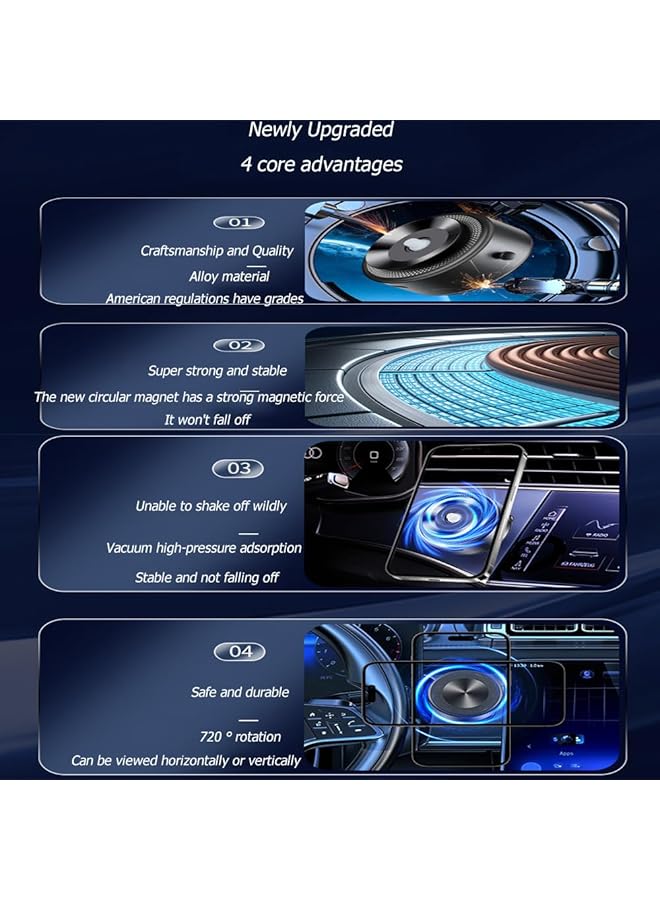 Beauenty Car Mounted Vacuum Double-Sided Strong Phone Holder, Hands-Free Magnetic Electric Vacuum Phone Holder (Black) - Image 4