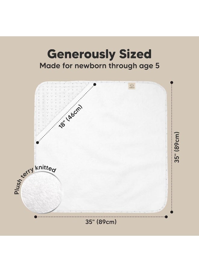 KeaBabies Hooded Baby Towel for Newborn - Viscose Derived from Bamboo Large Baby Bath Towels with Hood for Boys, Girls, Toddler, Extra Absorbent & Soft Newborn Bath Essentials (KeaStory) - Image 4