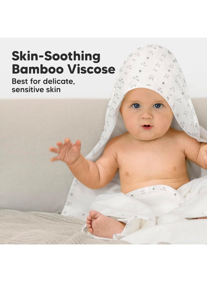 KeaBabies Hooded Baby Towel for Newborn - Viscose Derived from Bamboo Large Baby Bath Towels with Hood for Boys, Girls, Toddler, Extra Absorbent & Soft Newborn Bath Essentials (KeaStory) - Image 3