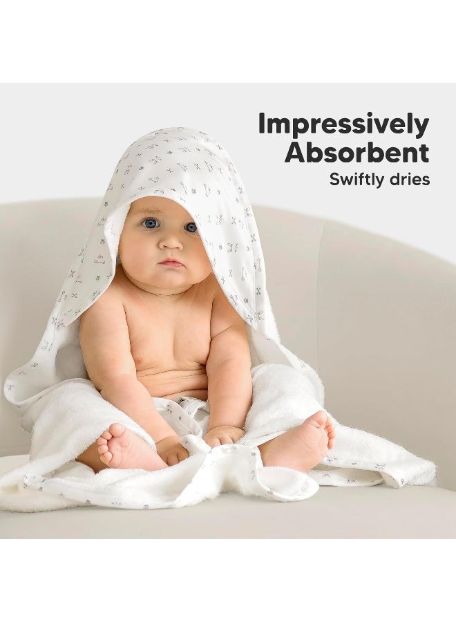 KeaBabies Hooded Baby Towel for Newborn - Viscose Derived from Bamboo Large Baby Bath Towels with Hood for Boys, Girls, Toddler, Extra Absorbent & Soft Newborn Bath Essentials (KeaStory) - Image 5